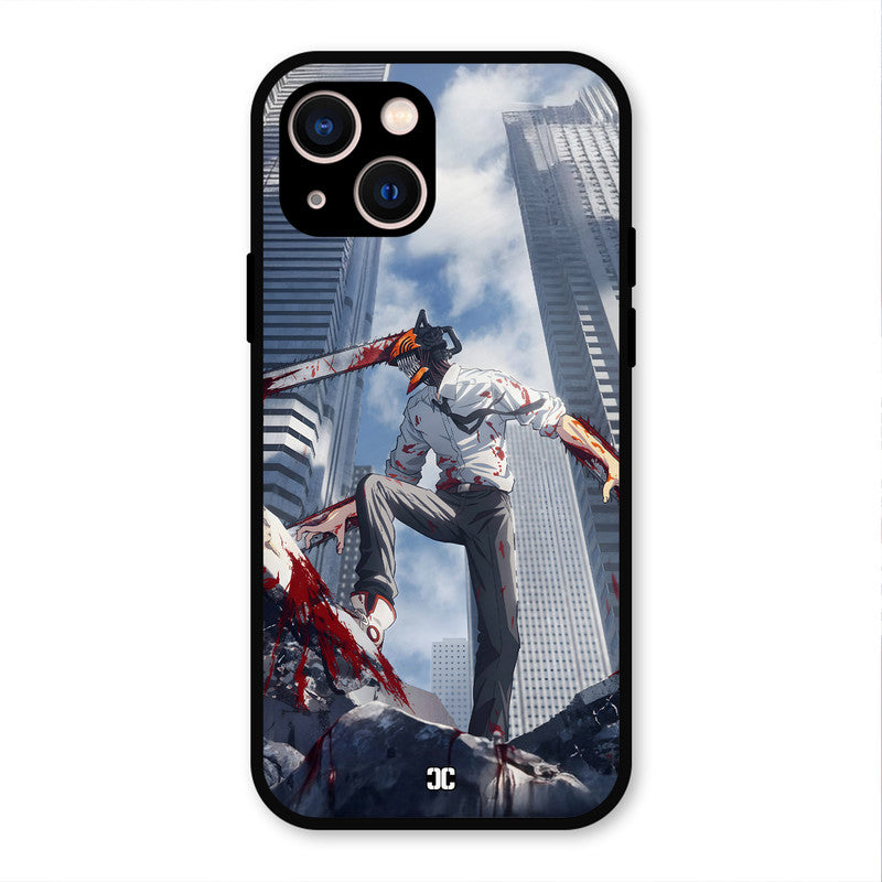 Denji Fighting iPhone 13 Mobile Back Cover - Anime PrintShield Case