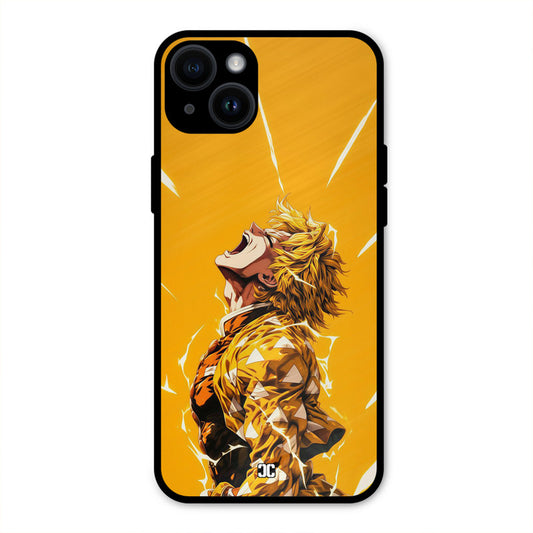 Shouting Zenitsu iPhone 14 Plus Mobile Back Cover - Anime PrintShield Case
