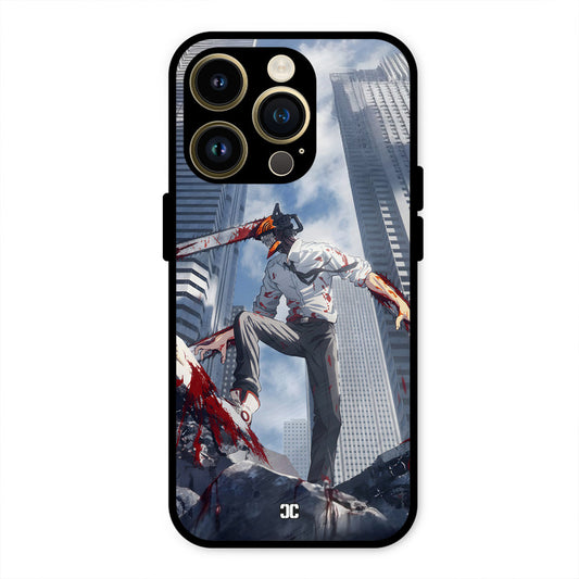 Denji Fighting iPhone 14 Pro Mobile Back Cover - Anime PrintShield Case