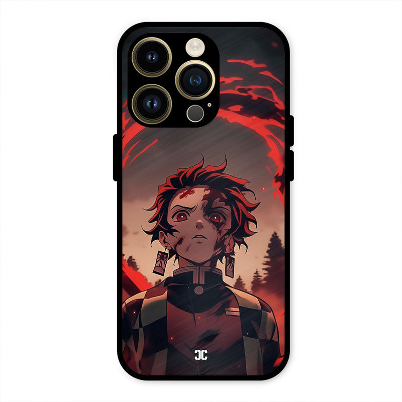Raging Tanjiro iPhone 14 Pro Mobile Back Cover - Anime PrintShield Case