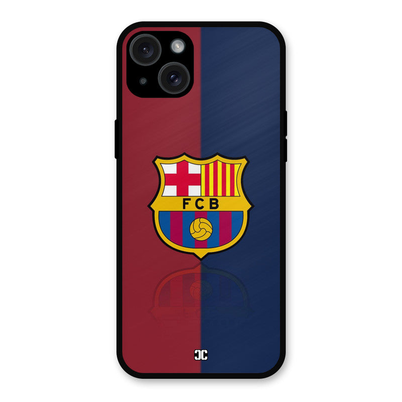 Barcelona Logo iPhone 15 Plus Mobile Back Cover - Sports PrintShield Case
