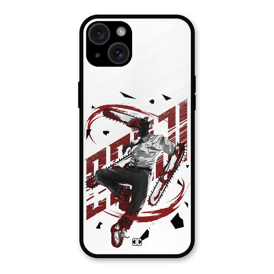 Chainsawman Typo iPhone 15 Plus Mobile Back Cover - Anime PrintShield Case