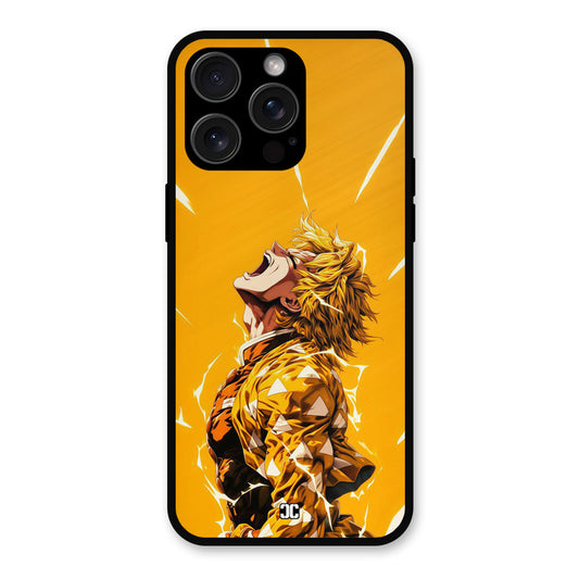 Shouting Zenitsu iPhone 15 Pro max Mobile Back Cover - Anime PrintShield Case