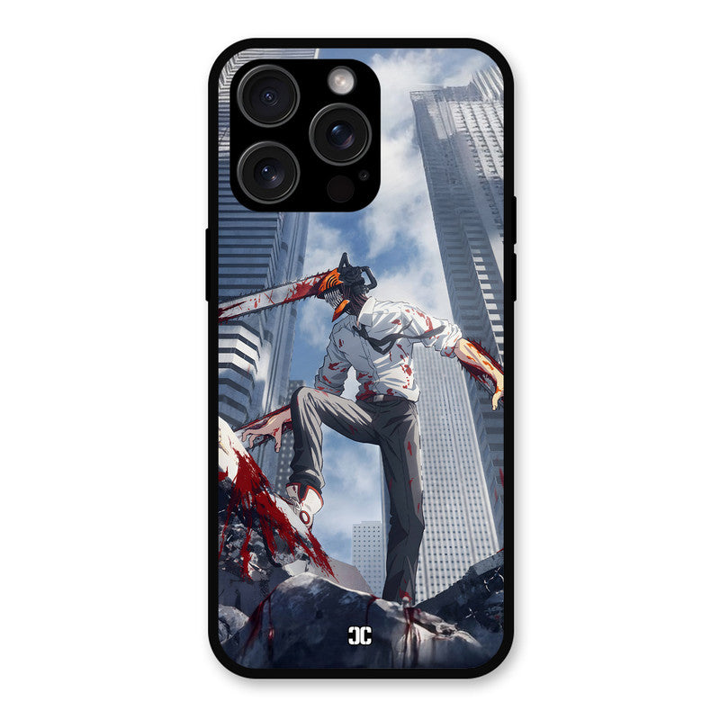 Denji Fighting iPhone 15 Pro max Mobile Back Cover - Anime PrintShield Case