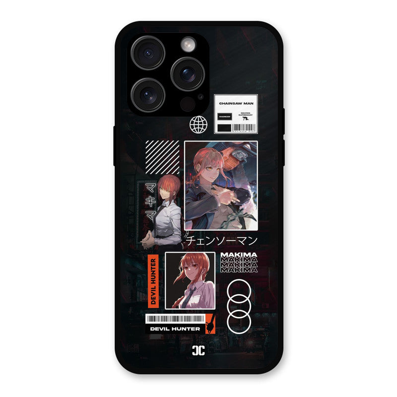 Devil Hunter Makima iPhone 15 Pro max Mobile Back Cover - Anime PrintShield Case