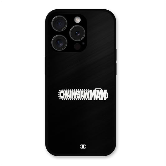 Chainsaw Logo iPhone 15 Pro Mobile Back Cover - Anime PrintShield Case