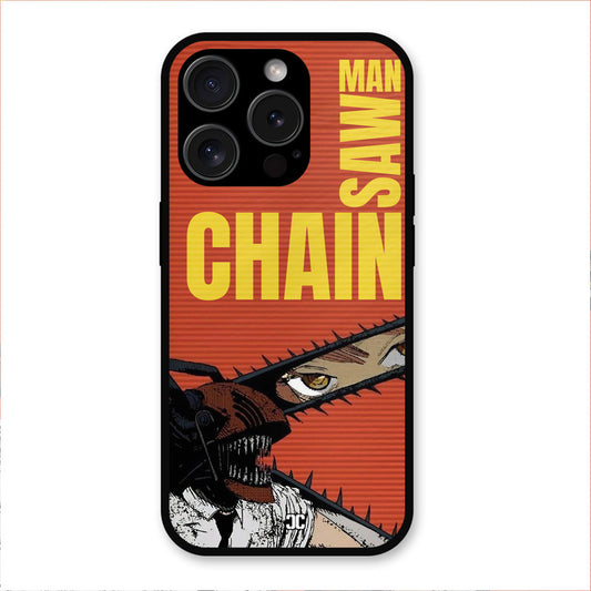 Raging Chainsaw iPhone 15 Pro Mobile Back Cover - Anime PrintShield Case