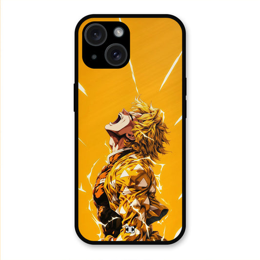 Shouting Zenitsu iPhone 15 Mobile Back Cover - Anime PrintShield Case