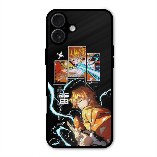 Aggressive Zenitsu iPhone 16 Plus Mobile Back Cover - Anime PrintShield Case