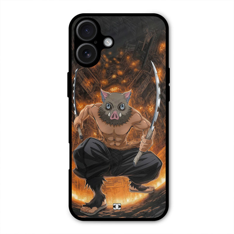 Inosuke Rage iPhone 16 Plus Mobile Back Cover - Anime PrintShield Case