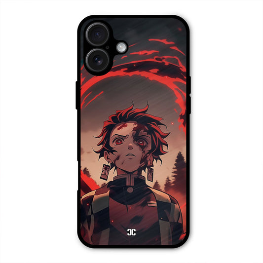 Raging Tanjiro iPhone 16 Plus Mobile Back Cover - Anime PrintShield Case