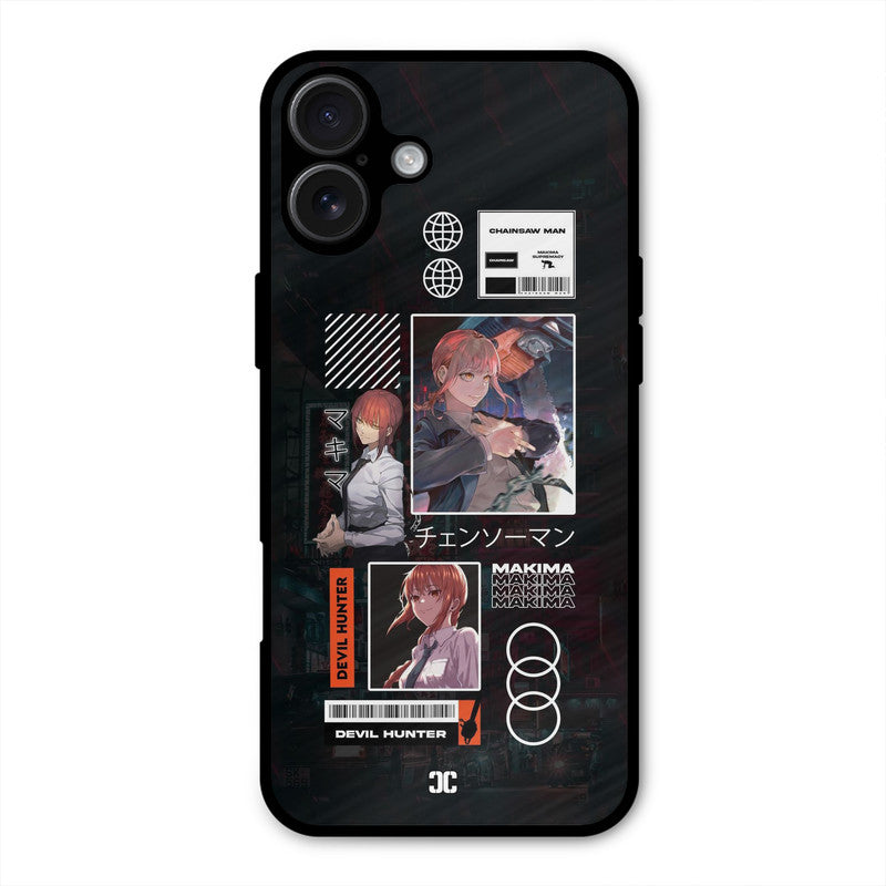 Devil Hunter Makima iPhone 16 Plus Mobile Back Cover - Anime PrintShield Case