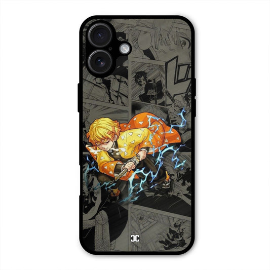 Zenitsu Manga iPhone 16 Plus Mobile Back Cover - Anime PrintShield Case