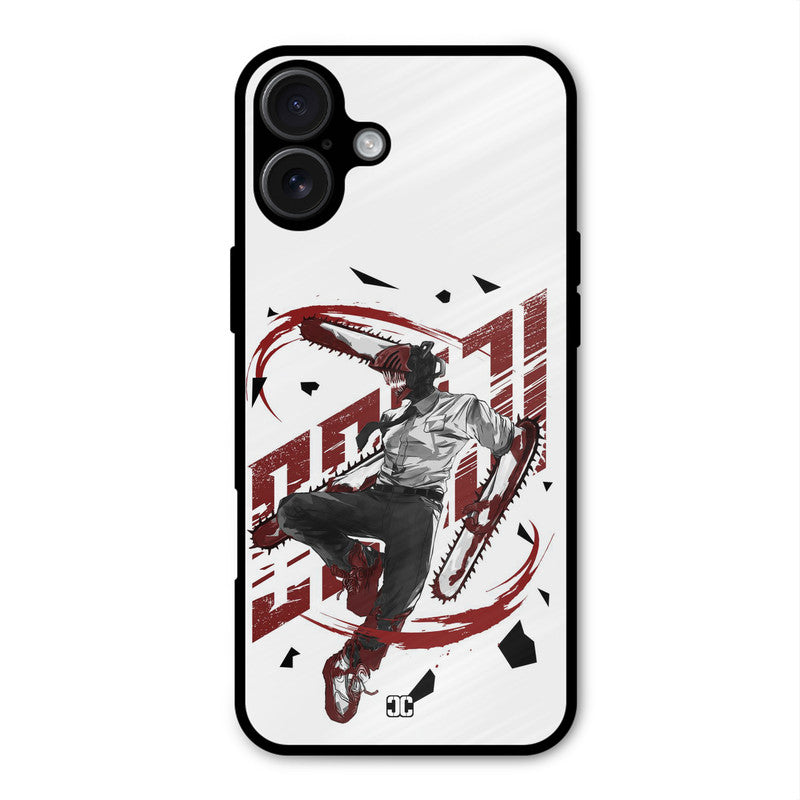 Chainsawman Typo iPhone 16 Plus Mobile Back Cover - Anime PrintShield Case