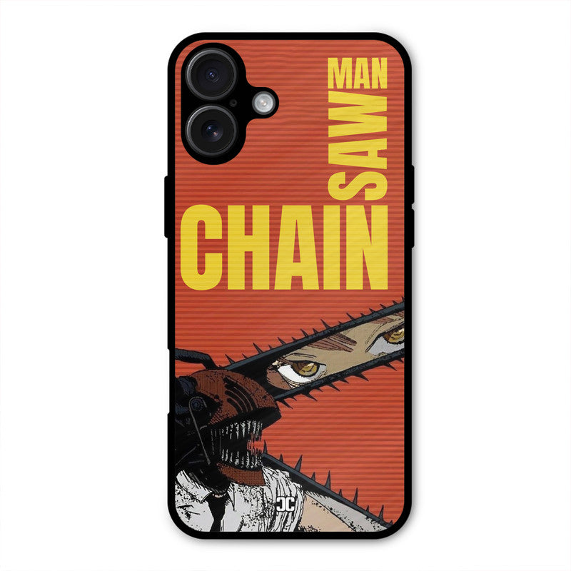 Raging Chainsaw iPhone 16 Plus Mobile Back Cover - Anime PrintShield Case