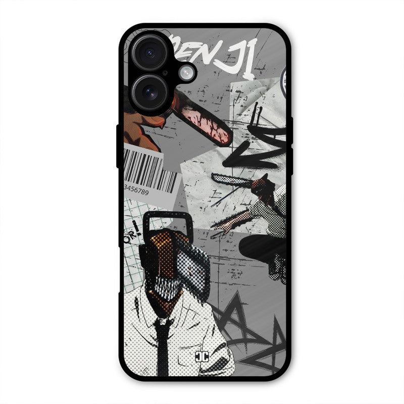 Denji Rage iPhone 16 Plus Mobile Back Cover - Anime PrintShield Case