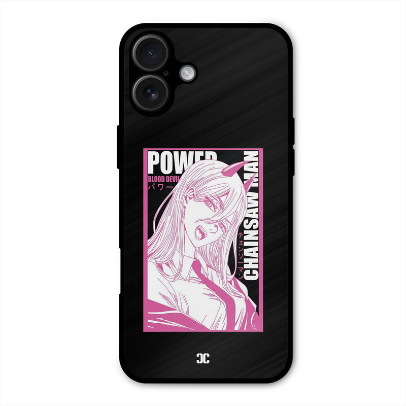 Blood Devil Power iPhone 16 Plus Mobile Back Cover - Anime PrintShield Case