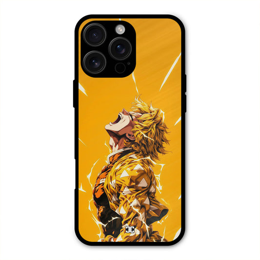 Shouting Zenitsu iPhone 16 Pro Max Mobile Back Cover - Anime PrintShield Case