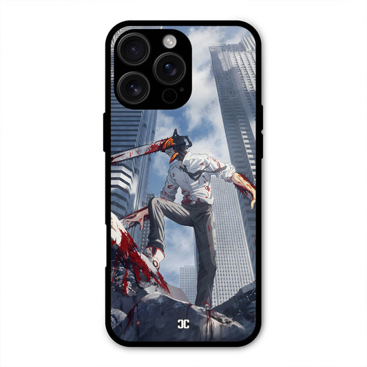 Denji Fighting iPhone 16 Pro Max Mobile Back Cover - Anime PrintShield Case