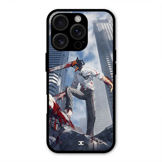 Denji Fighting iPhone 16 Pro Mobile Back Cover - Anime PrintShield Case