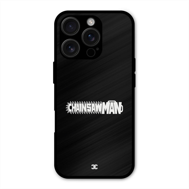 Chainsaw Logo iPhone 16 Pro Mobile Back Cover - Anime PrintShield Case