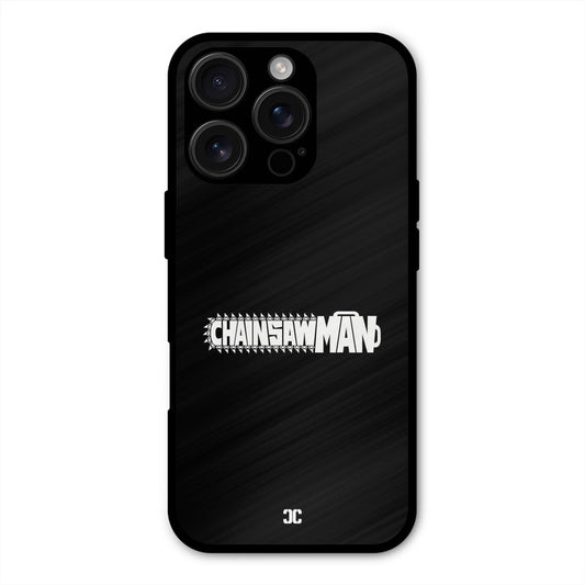 Chainsaw Logo iPhone 16 Pro Mobile Back Cover - Anime PrintShield Case