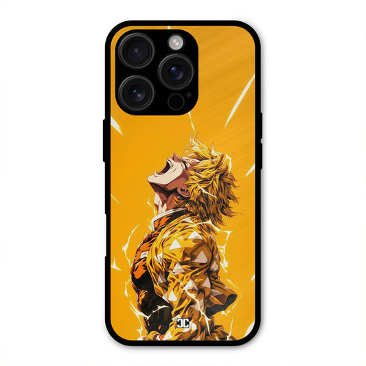 Shouting Zenitsu iPhone 16 Pro Mobile Back Cover - Anime PrintShield Case