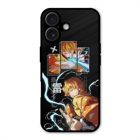 Aggressive Zenitsu iPhone 16 Mobile Back Cover - Anime PrintShield Case