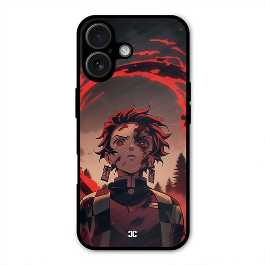 Raging Tanjiro iPhone 16 Mobile Back Cover - Anime PrintShield Case