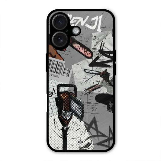 Denji Rage iPhone 16 Mobile Back Cover - Anime PrintShield Case