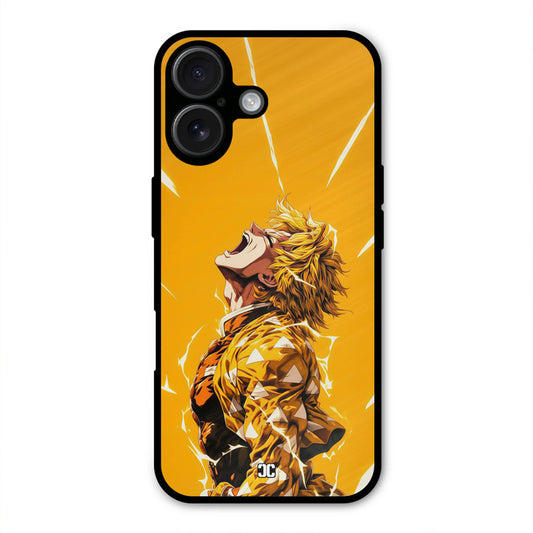 Shouting Zenitsu iPhone 16 Mobile Back Cover - Anime PrintShield Case