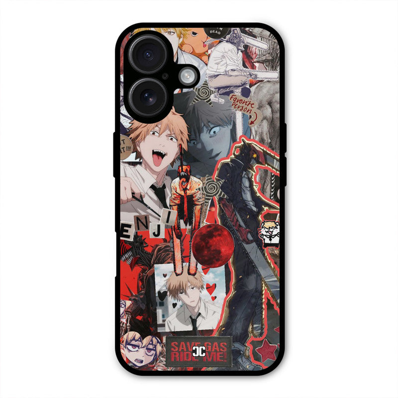 Denji Thoughts iPhone 16 Mobile Back Cover - Anime PrintShield Case