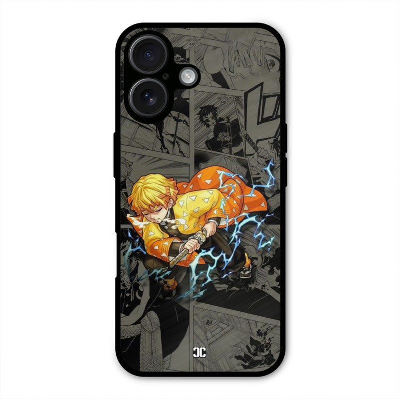 Zenitsu Manga iPhone 16 Mobile Back Cover - Anime PrintShield Case