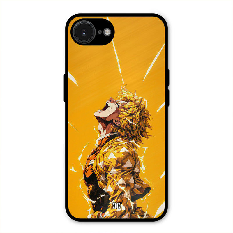 Shouting Zenitsu iPhone 16e Mobile Back Cover - Anime PrintShield Case