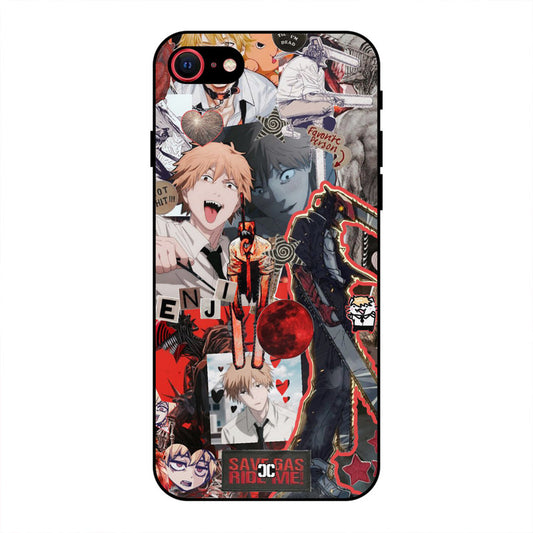 Denji Thoughts iPhone SE 2020 Mobile Back Cover - Anime PrintShield Case