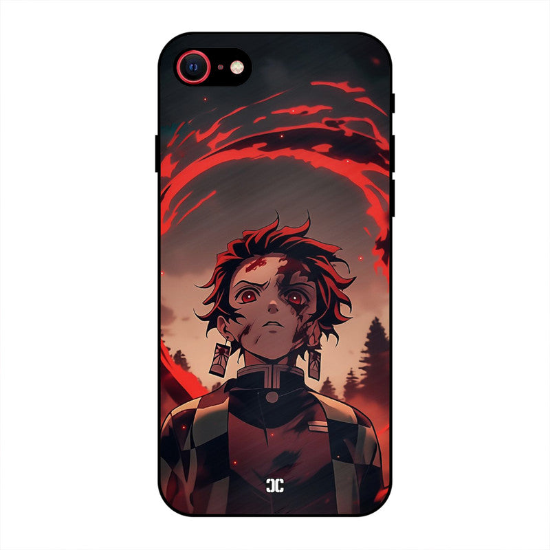 Raging Tanjiro iPhone SE 2020 Mobile Back Cover - Anime PrintShield Case