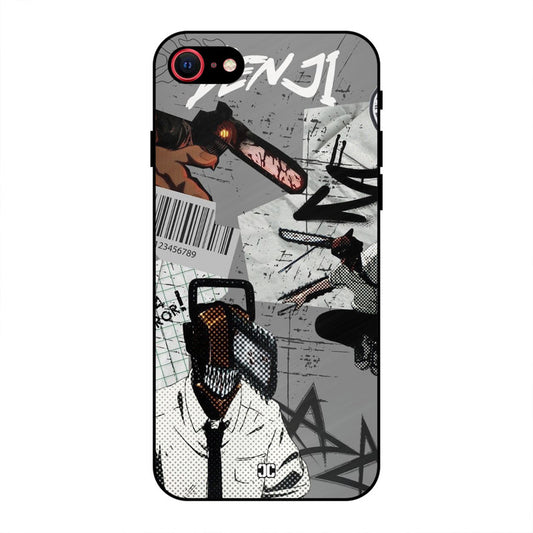 Denji Rage iPhone SE 2022 Mobile Back Cover - Anime PrintShield Case