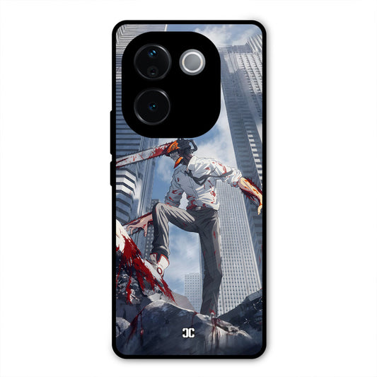 Denji Fighting iQOO Z9s Pro Mobile Back Cover - Anime PrintShield Case