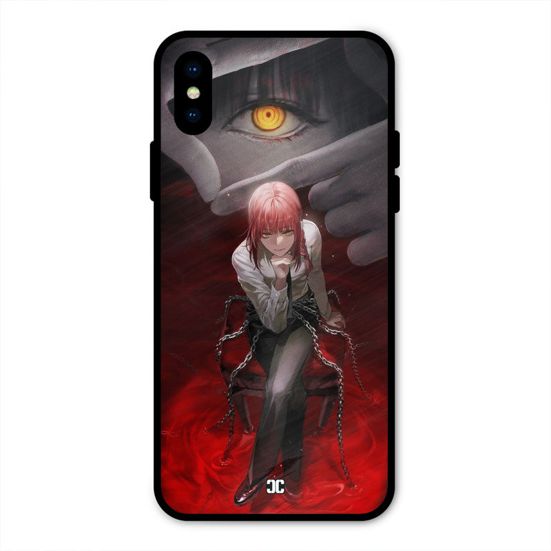 Makima Chains iPhone X Mobile Back Cover - Anime PrintShield Case
