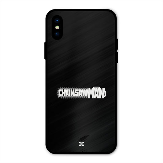 Chainsaw Logo iPhone X Mobile Back Cover - Anime PrintShield Case
