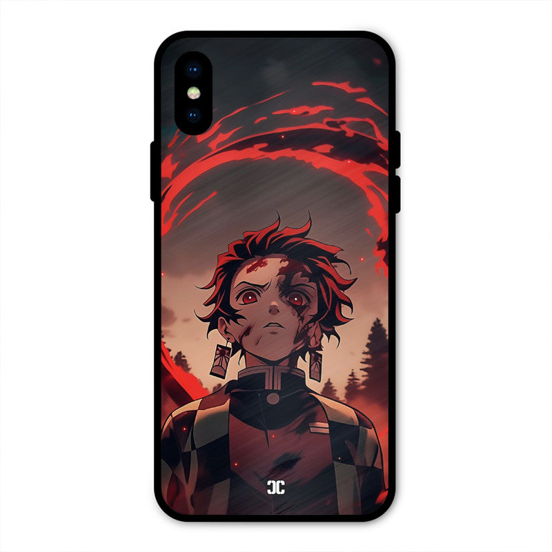 Raging Tanjiro iPhone X Mobile Back Cover - Anime PrintShield Case