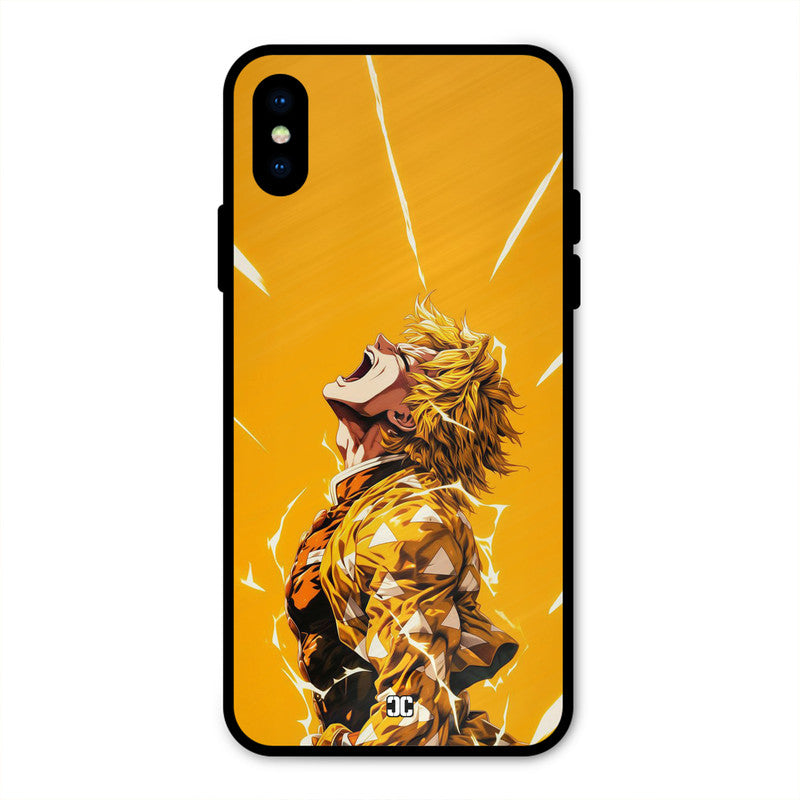 Shouting Zenitsu iPhone X Mobile Back Cover - Anime PrintShield Case